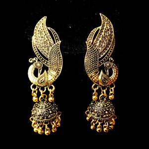 Beautiful Antique Jewellery Copper Jhumka for women Drop Earrings Peacock Style