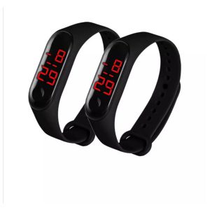 Pack of 2 m3 Touch Led Bracelet Digital Watch Band