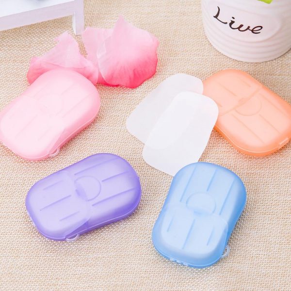 Portable Mini Paper Soap Travel Portable Anti-Bacterial Clean Paper Soap Disposable Box Soap - Image 3