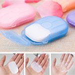 Portable Mini Paper Soap Travel Portable Anti-Bacterial Clean Paper Soap Disposable Box Soap