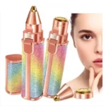 Flawless 2 in 1 eyebrow trimmer | 2 In 1 Hair Remover Chargeable , Multi Attractive Color With USB Charging Cable And Cleaning Brush