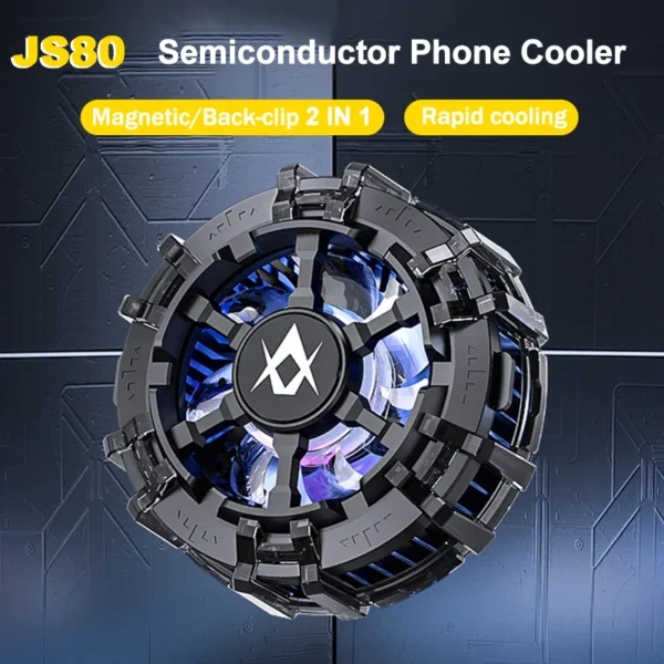 JS81 Mobile Phone Cooler Magnetic/Back Clip 2 in 1 Semiconductor Cooling Fan For IPhone Android Cool Radiator (Random Color) - Image 2