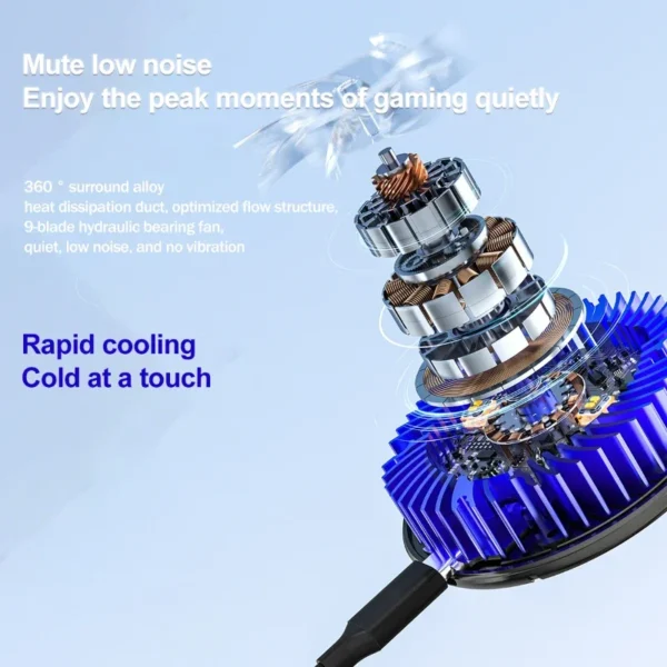 JS81 Mobile Phone Cooler Magnetic/Back Clip 2 in 1 Semiconductor Cooling Fan For IPhone Android Cool Radiator (Random Color) - Image 3