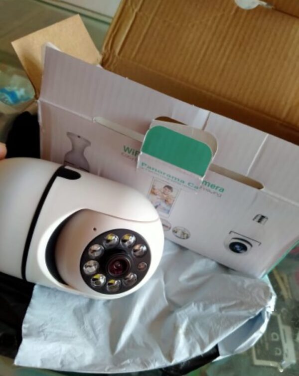 Speed-X Bulb Camera 1080p Wifi 360 Degree Panoramic Night Vision Two-Way Auto Motion Detection - Image 2