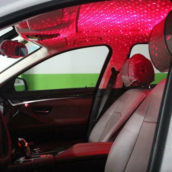 Car Roof Projection Light USB Portable Star Night Light Adjustable LED Galaxy Atmosphere Light Interior Ceiling Projector (random color ) - Image 13