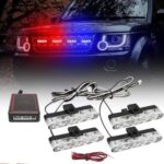 Car Led Flash Light Car Grill Flasher Red and Blue