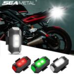 Pack Of 2 USB Rechargeable Motorcycle Strobe Led Aircraft Lights