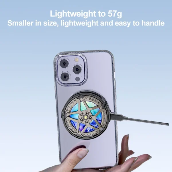 JS81 Mobile Phone Cooler Magnetic/Back Clip 2 in 1 Semiconductor Cooling Fan For IPhone Android Cool Radiator (Random Color) - Image 5
