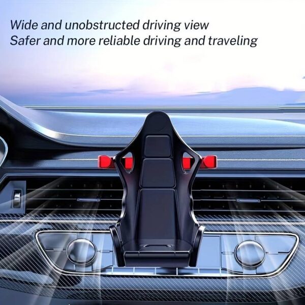 Racing Seat Design Car Mobile Phone | Fast and Furious Mobile Holder with 360? Rotateable AC Grill Grip Which can help Holder to move up and down so that AC winds will be free (Random colors) - Image 3