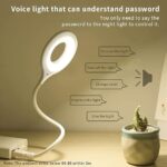 Usb talking light | Smart Voice Control Usb Light For Laptop, Sound Activated | Small Table Lamp, Flexible Goose Neck, for Bedroom, Bathroom, Hallway, Nursery, Kitchen Portable Outdoor LED Night Light