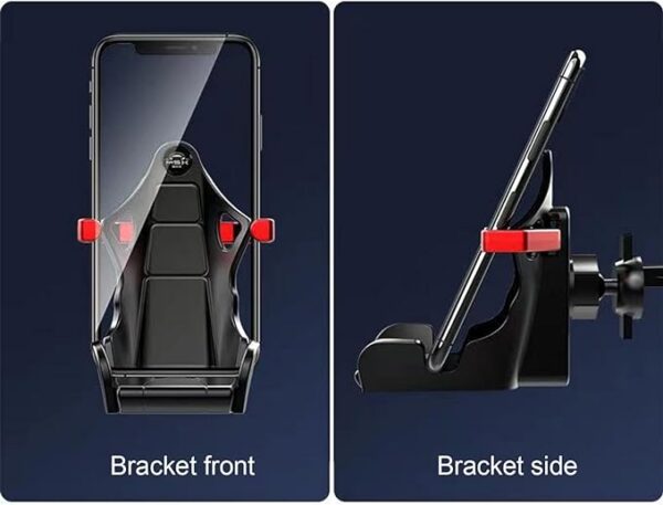Racing Seat Design Car Mobile Phone | Fast and Furious Mobile Holder with 360? Rotateable AC Grill Grip Which can help Holder to move up and down so that AC winds will be free (Random colors) - Image 11