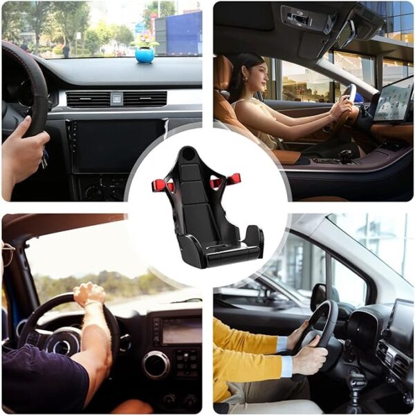 Racing Seat Design Car Mobile Phone | Fast and Furious Mobile Holder with 360? Rotateable AC Grill Grip Which can help Holder to move up and down so that AC winds will be free (Random colors) - Image 10