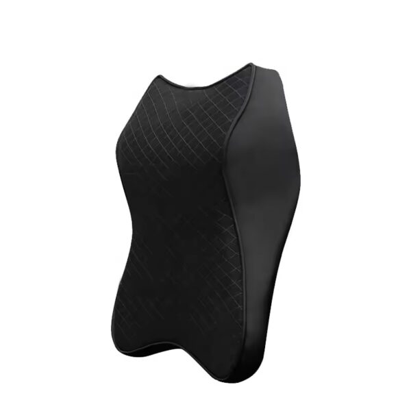 PU Leather Car Neck Pillow 3D Memory Foam Headrest Car Seat Neck Pillow Waist Back Rest Lumbar Cushion (1pc) - Image 4