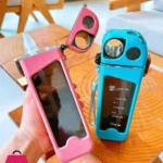 350ml Plastic Water Bottle With Pop Up Straw & Lock, Drinking Large Portable Travel Bottle, Plastic Sports Bottle, 350ML Square Double-Layer Classic Straw Water Bottle (random color)