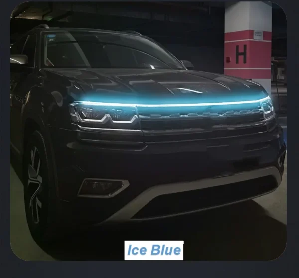 Car LED Hood Daytime Running Waterproof Flexible Light - White (180 Cm) (Random color) - Image 8
