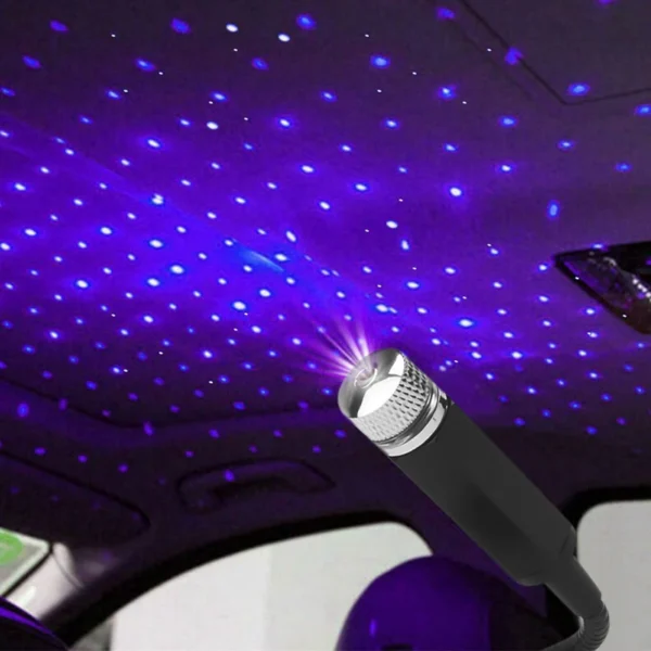 Car Roof Projection Light USB Portable Star Night Light Adjustable LED Galaxy Atmosphere Light Interior Ceiling Projector (random color ) - Image 10