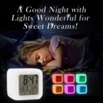 Alarm Clock Sublimation LED Digital Clock 7 Color Changing Light Night Glowing Kids Desk Clock