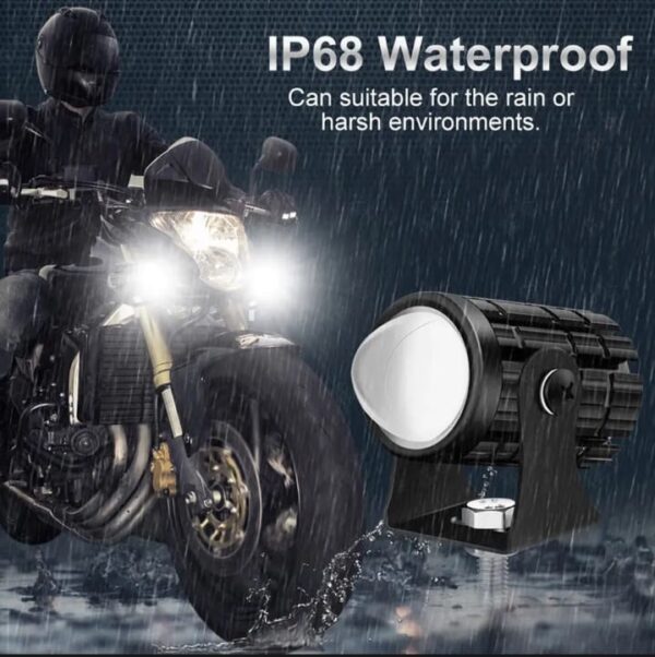 2 pcs Mini drive fog light with ( 3 point ) gift fog light for all bikes With Yellow & white colour . For Bike ,Car , Jeep . - Image 9