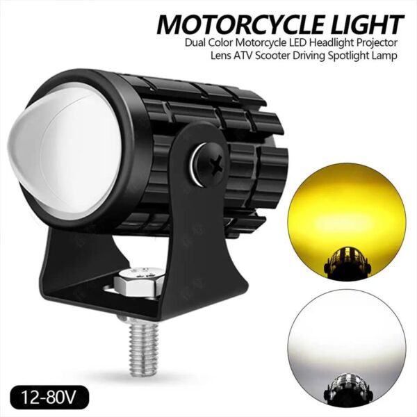 2 pcs Mini drive fog light with ( 3 point ) gift fog light for all bikes With Yellow & white colour . For Bike ,Car , Jeep . - Image 12