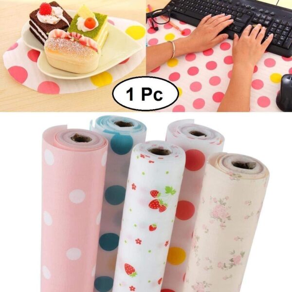 Non Slip Kitchen Printing Antibacterial Cabinet Plastic Foam Household Wardrobe Moisture Drawer Mat Shelf Sheets (45×200) (random Color) - Image 8