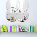 Acrylic mirror wall decoration sticker Silver color