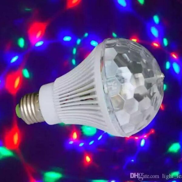Disco light bulb RGB 8 Color LED Rotating Direct Power Lamp Bulb (with Box Packing) - Image 10