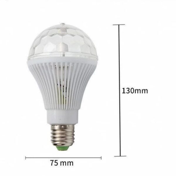 Disco light bulb RGB 8 Color LED Rotating Direct Power Lamp Bulb (with Box Packing) - Image 3