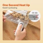 Heat Sealing Machine 2 in 1 Cutting and Sealer USB Rechargeable Food Sealer Mini Sealer for Snack Storage Food Sealer for Chip Bags, Plastic Bags, Food Storage, etc(random color)