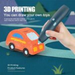 DIY 3D Pen Low Temperature 3D Printing Pen Digital Display USB Rechargeable 3D Drawing Pen Kids Educational Painting Toys (Random Colour) - Copy