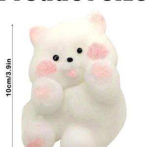 Squishy Stress Relief Funny Novelty Cute Animals Stress Relieving Fidget For Boys Girls Birthday Party Gifts Anxiety&Relaxation For Kids Teenage (White)